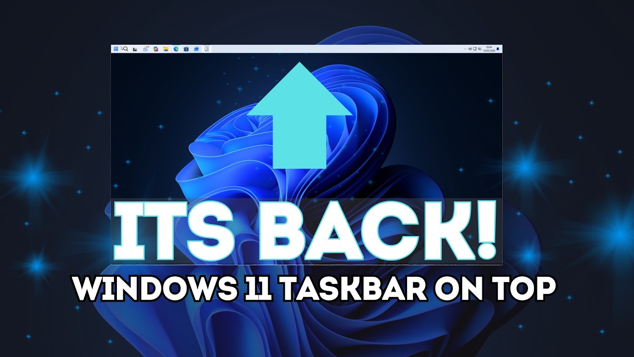 Панель задач Windows 11, расположенная сверху, наконец-то возвращается!