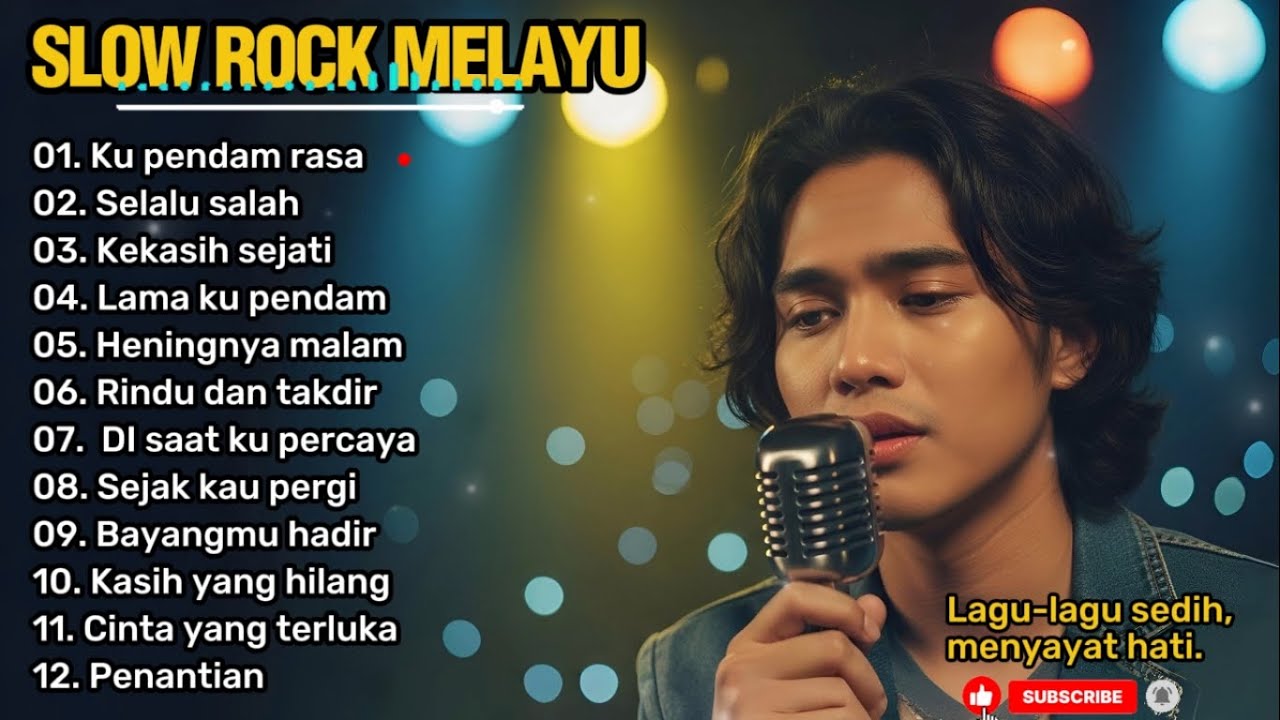 SLOW ROCK MELAYU PALING SEDIH 😭 | Teman saat santai, kerja dan perjalanan 🎶 | Ku pendam rasa 💔
