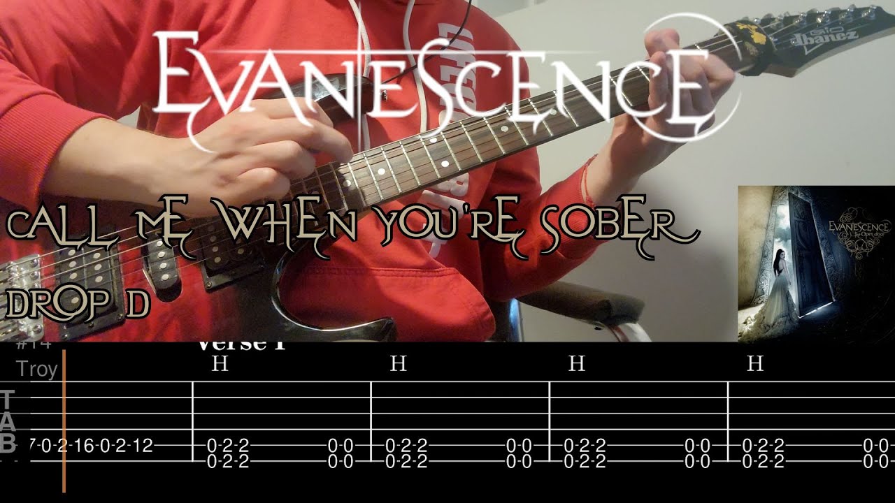 Call me when you're sober - Evanescence Guitar cover with TABS