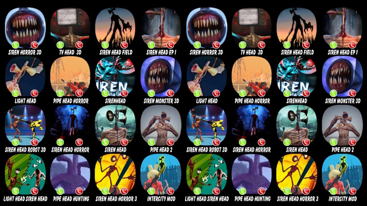 Siren Horror Head Game 3D, TV Head Escape 3D, Siren Head Field, Siren Head Ep 1...