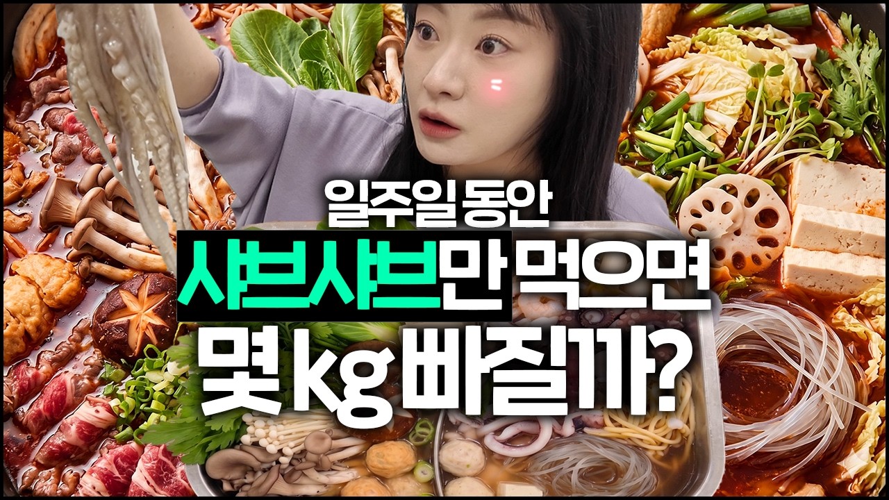 일주일 동안 샤브샤브만 먹으면 몇 키로 빠질까?? 한 입 한 입 쾌감 쩌는 다이어트 먹방!! 샤브샤브 뷔페, 쭈꾸미 샤브샤브, 샤브샤브 맛집 다이어트 먹방 브이로그 VLOG