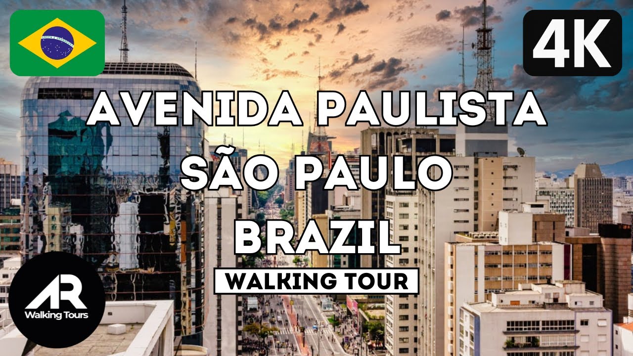 Walking Tour [4K] in Avenida Paulista, São Paulo, Brazil 🇧🇷