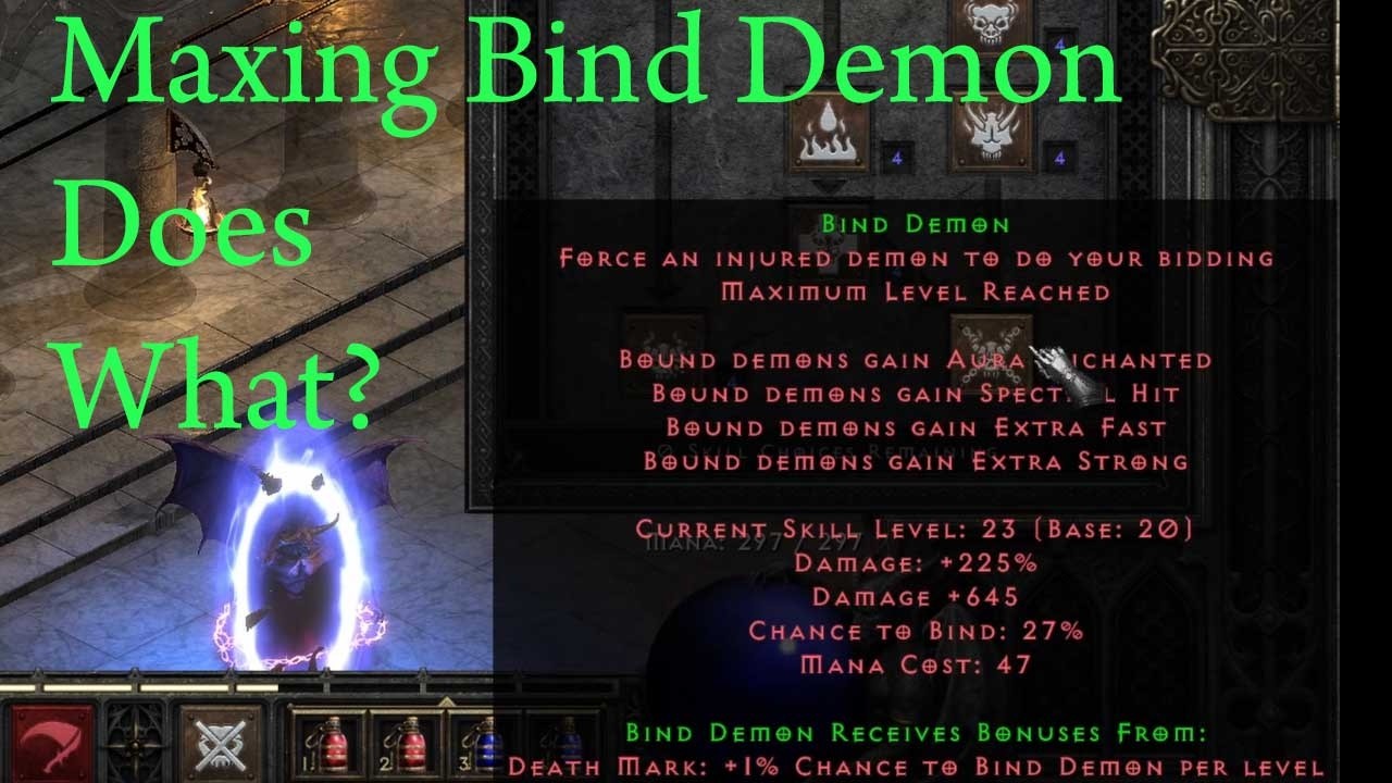 Maxing Bind Demon does something SPECIAL | Diablo 2:Resurrected
