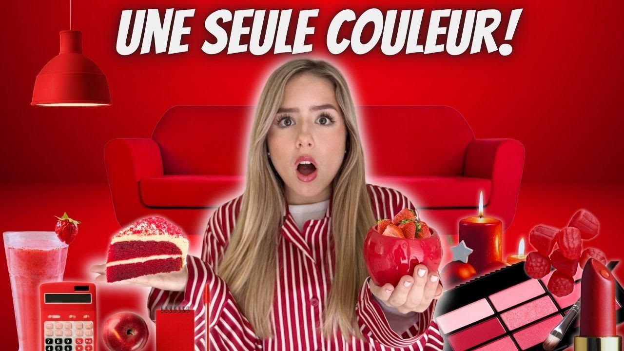 Routine du matin en une seule couleur... ROUGE !