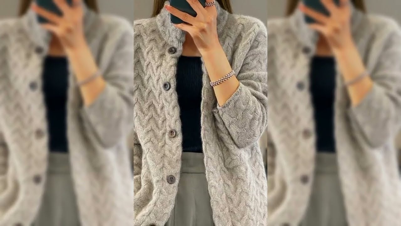 Textured Knit Button-Down Cardigan