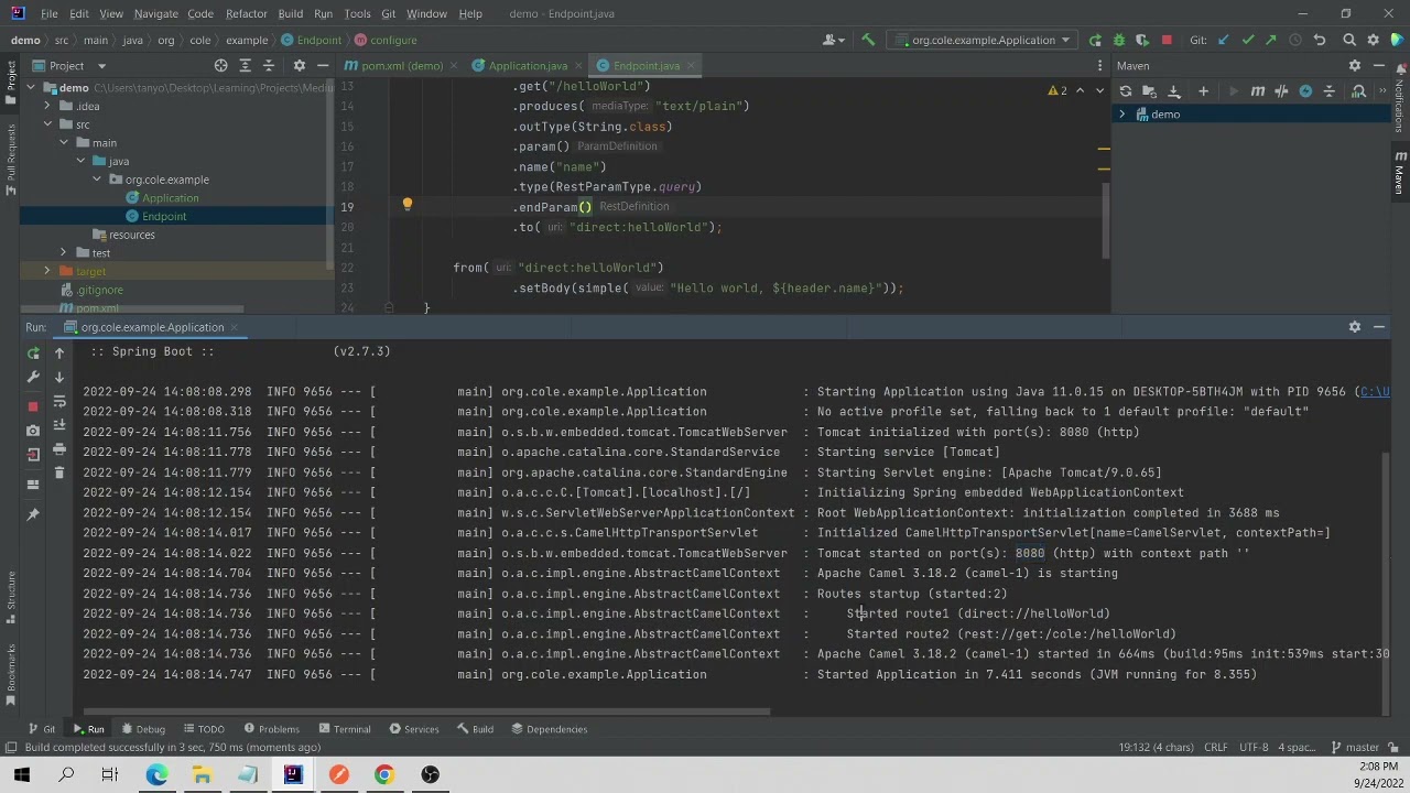 Apache Camel REST DSL: Create A Simple Endpoint Through Apache Camel with Spring Boot