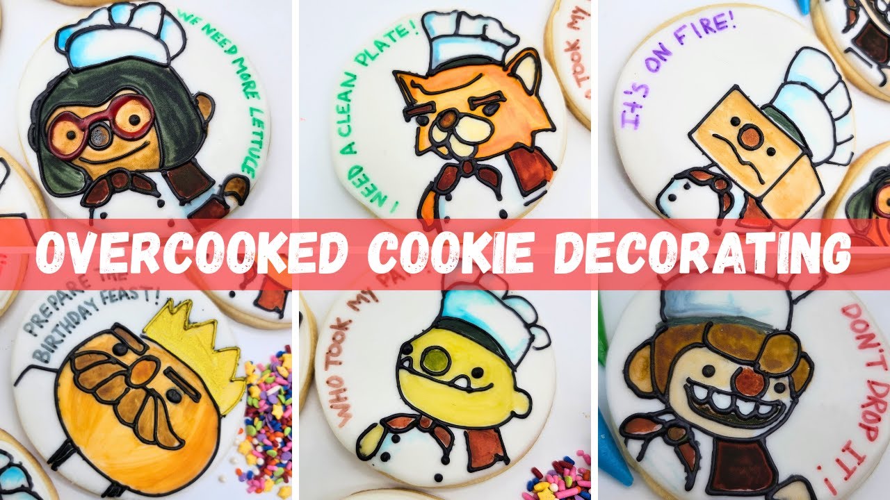 Cookie Decorating Story Time [Decorating OVERCOOKED CHARACTER cookies from the chaotic video game!]