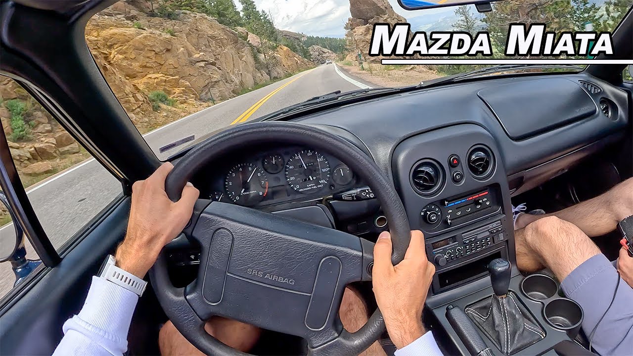 1996 Mazda Miata - Driving The Rocky Mountains at 12,000 Feet (POV Binaural Audio)