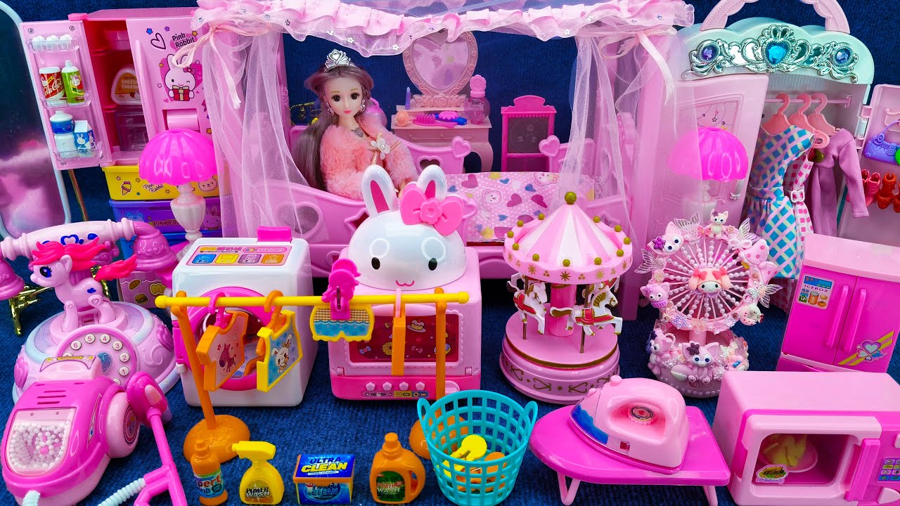 15 Minutes Satisfying with Unboxing Barbie Princess Bed ＆ Wardrobe Collection Toys Review | ASMR