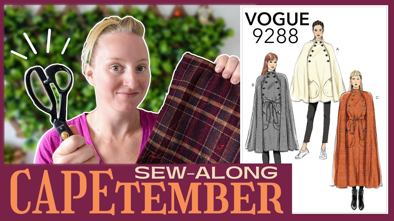 CAPEtember Sew-Along #4: Cutting & Pattern Matching // Vogue 9288