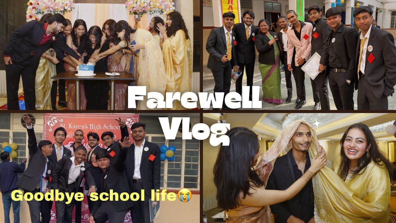 FAREWELL VLOG!! (Sarees, Dancing, Crying) *CLASS 12*🥹😭