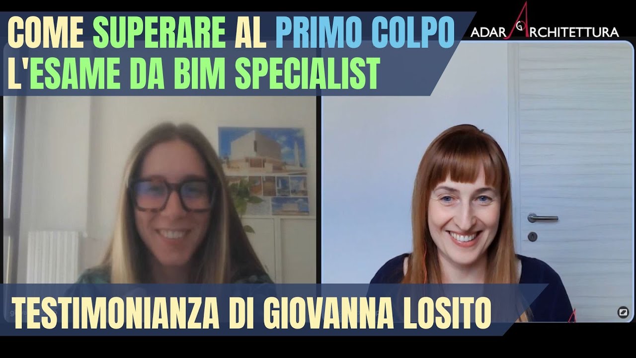 Come superare al primo colpo l'esame da BIM Specialist - Recensione di Giovanna Losito