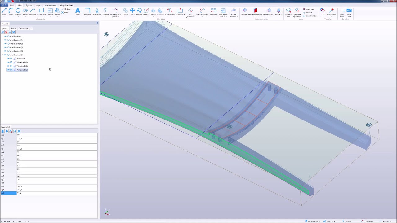 Xilog Maestro - 5-axis chair backrest part1