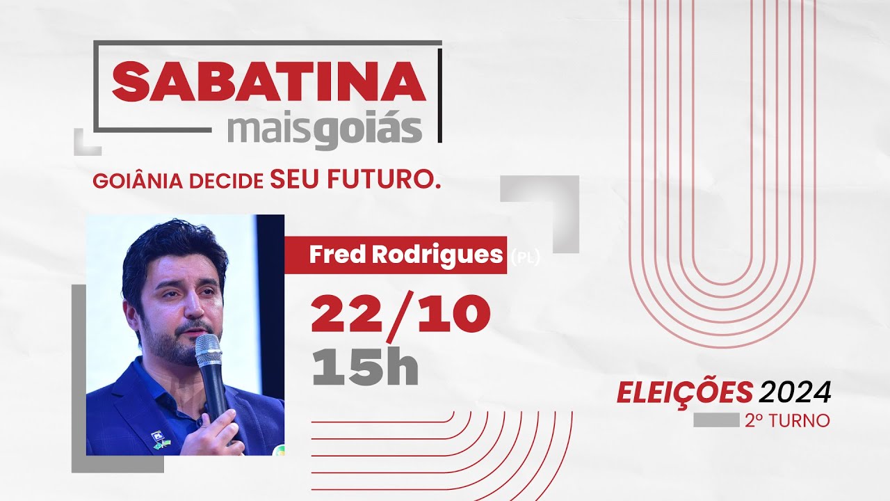 Sabatina Mais Goiás com candidato à Prefeitura de Goiânia Fred Rodrigues (PL) - Eleições 2024