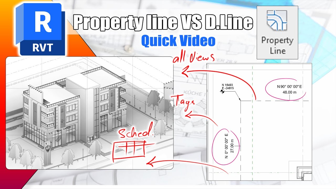 Revit architecture (Property line vs DL) QUICK video✅