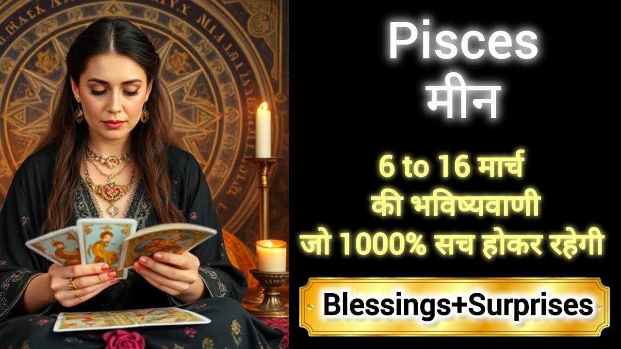PISCES 🎖️🎁 मीन राशी 6 to 16 मार्च 2026 🎊🌈MEEN Rashi MARCH 2026🔮 #tarot #pisces #horoscope #love  