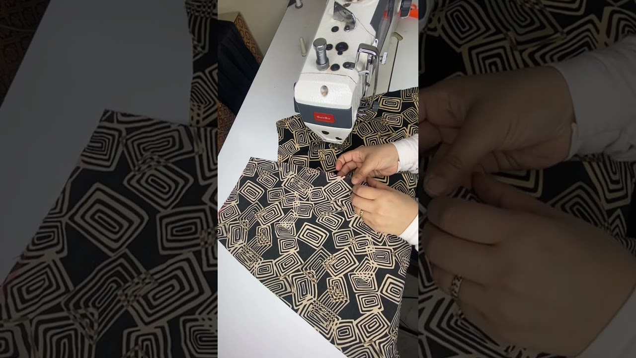 حياكة وتشطيب جيبه بتوسيع فى خط الذيل وتصريف فى البنس للصف الاول فنى ملابس جاهزه (جدارات)