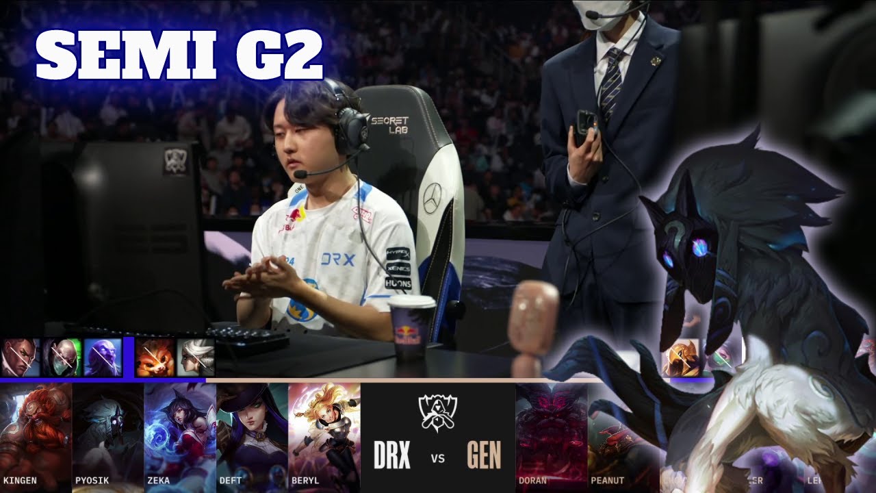GEN vs DRX - Game 2 | Semi Finals LoL Worlds 2022 | Gen.G vs DRX - G2 full game
