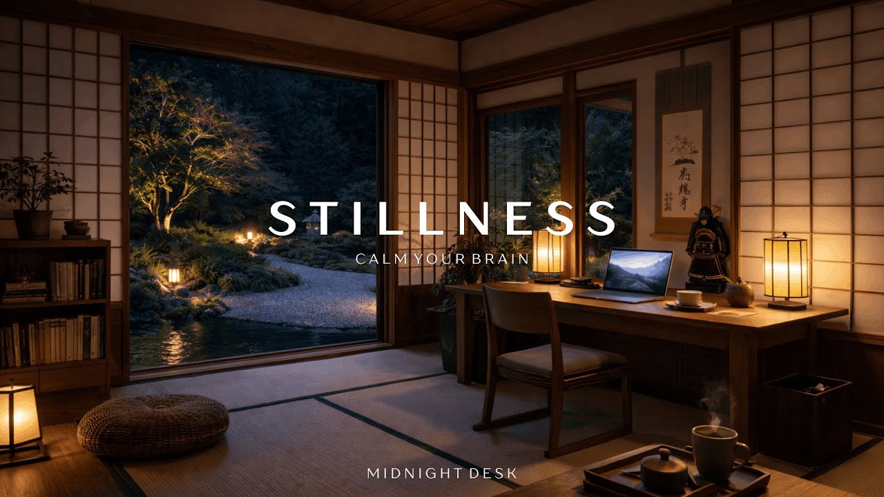 Japan Style Night Focus 🌙 | Deep Work Session like Japanese | Midnight Desk