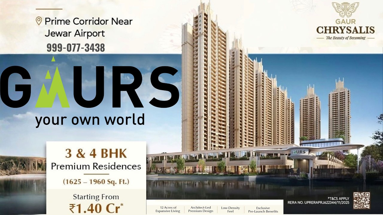 Gaur Chrysalis 2.O | GAUR CHRYSALIS Sector 22D Yamuna Expressway | New Launch Project | 9990773438