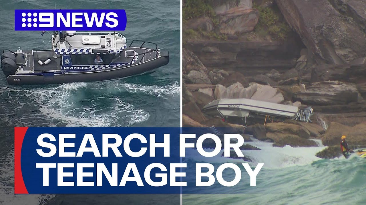 Search for missing teenager after boat crash in Sydney’s northern beaches | 9 News Australia