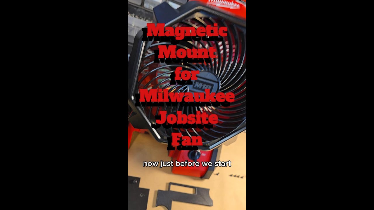 Magnetic Mount for Milwaukee Jobsite Fan Demonstration Video - by Peter Prints