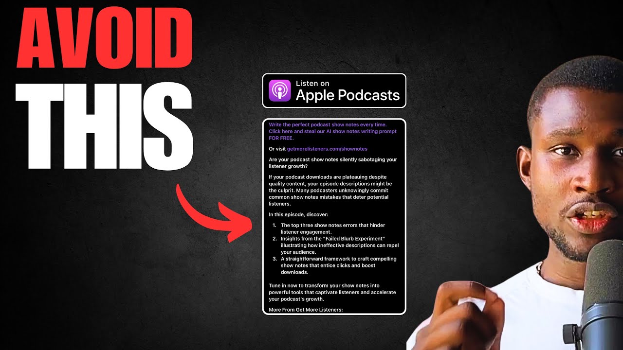 Show Notes Mistakes That Are Losing You Podcast Listeners