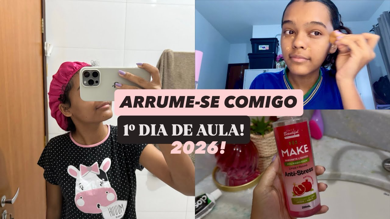 Arrume-se comigo para o PRIMEIRO DIA DE AULA 2026! 8º ano 🏫📚✨