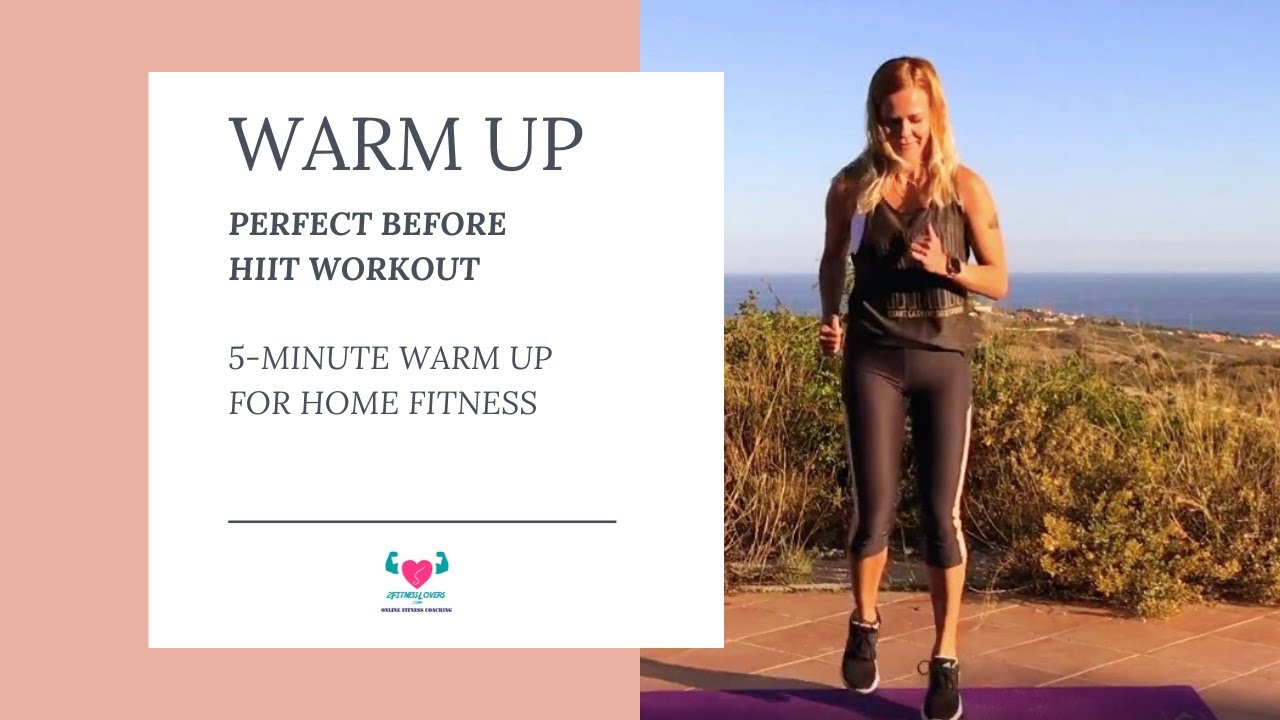 5 Minute Full Body Warm Up for HIIT Workout with Music for Home Fitness