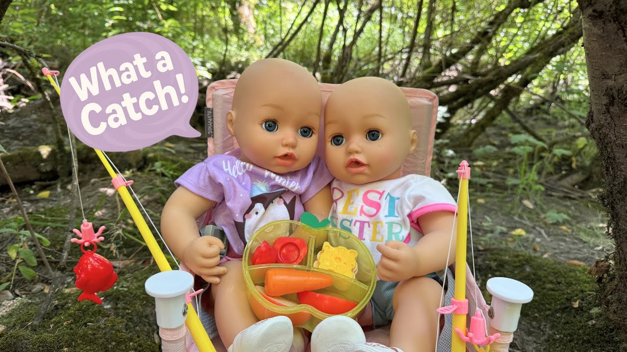 Baby Born Dolls Go Fishing | Outdoor Pretend Play for Kids