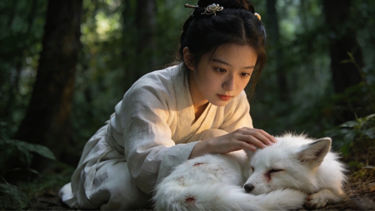 A deaf-mute girl saved a mythical beast by accident, and it risked its life to save her in danger！