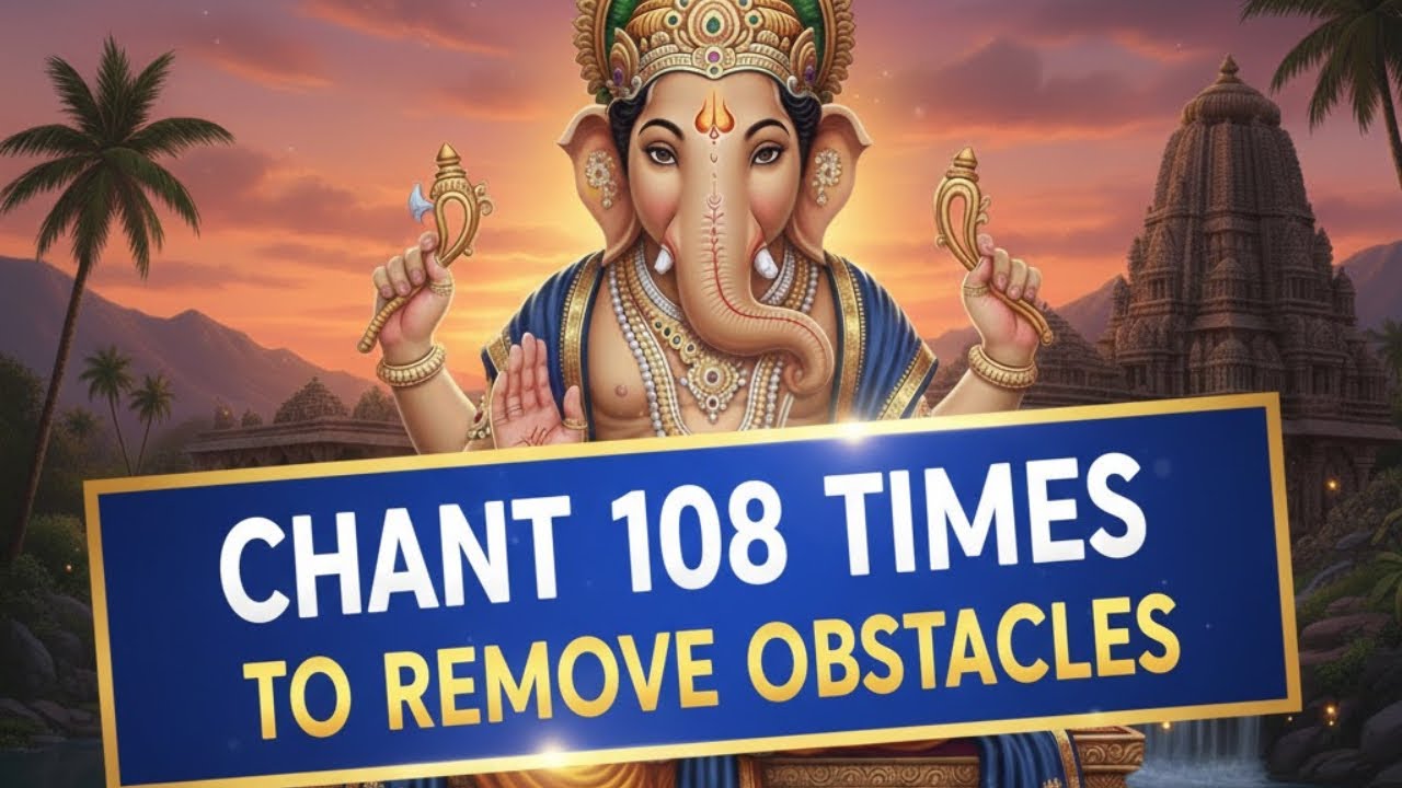 Chant 108 Times to Remove Obstacles | Om Gam Gaum Ganapataye | Powerful Ganesha Mantra