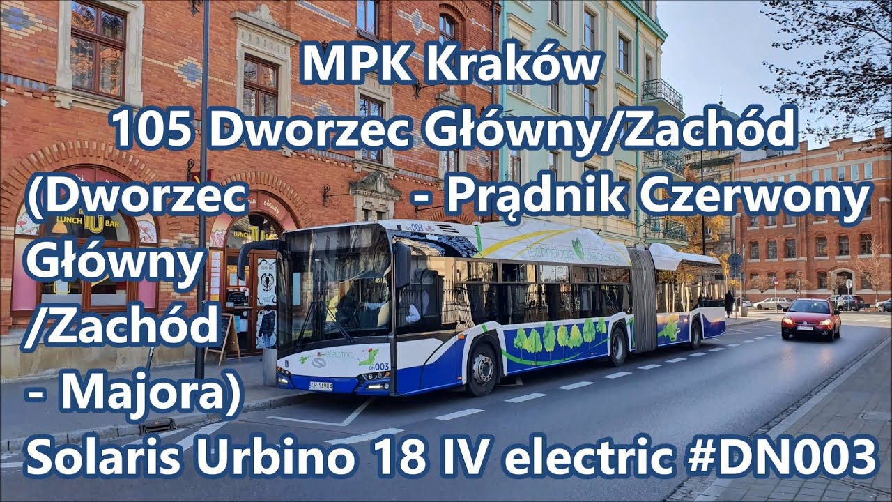 MPK Kraków - Solaris Urbino 18 IV electric #DN003, linia 105