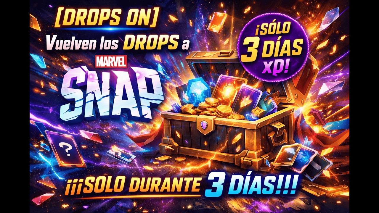 [DROPS EN TWITCH] Vuelven los drops a Marvel Snap !!!! (Sólo durante 3 días xD) 🃏⚡🔥💥🎴🚀🧠✨🎯🌀🔮📍6️⃣💣
