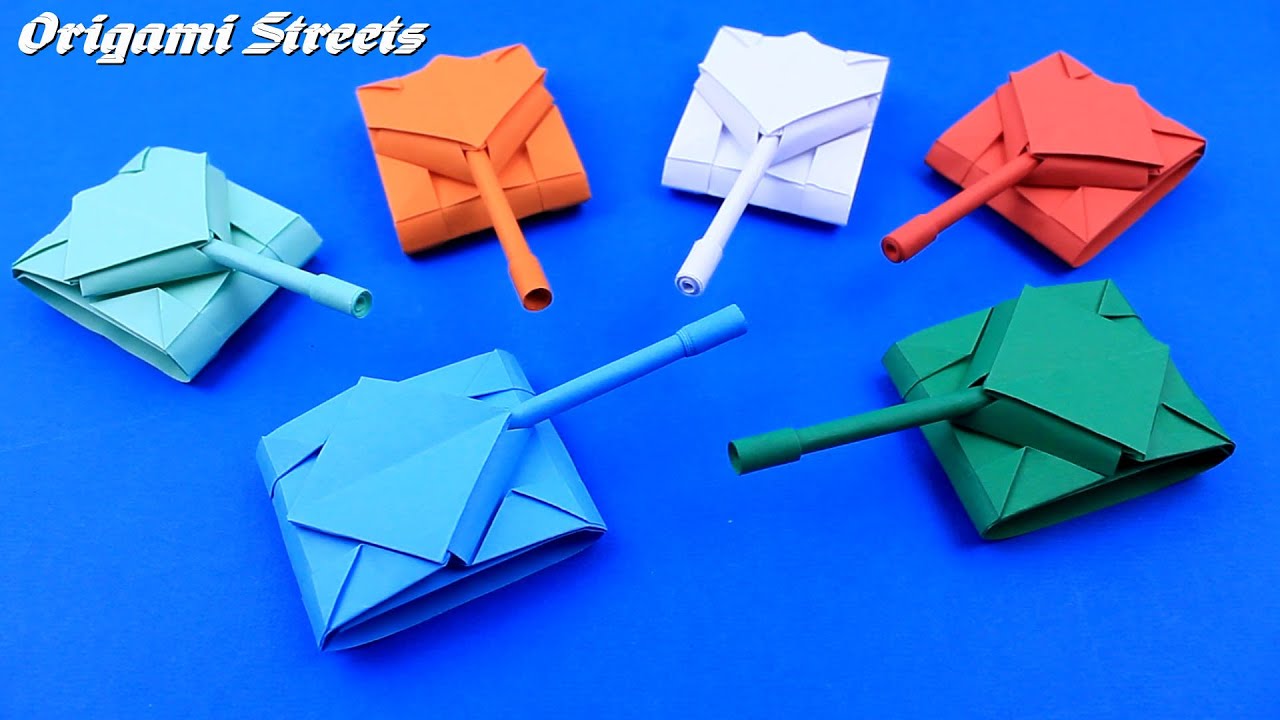 Как сделать танк из бумаги. Оригами танк на 23 февраля