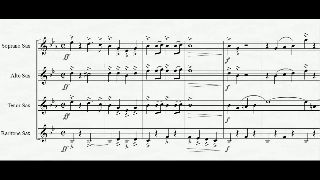 Colonel Bogey March by Kenneth J. Alford - Saxophone Quartet