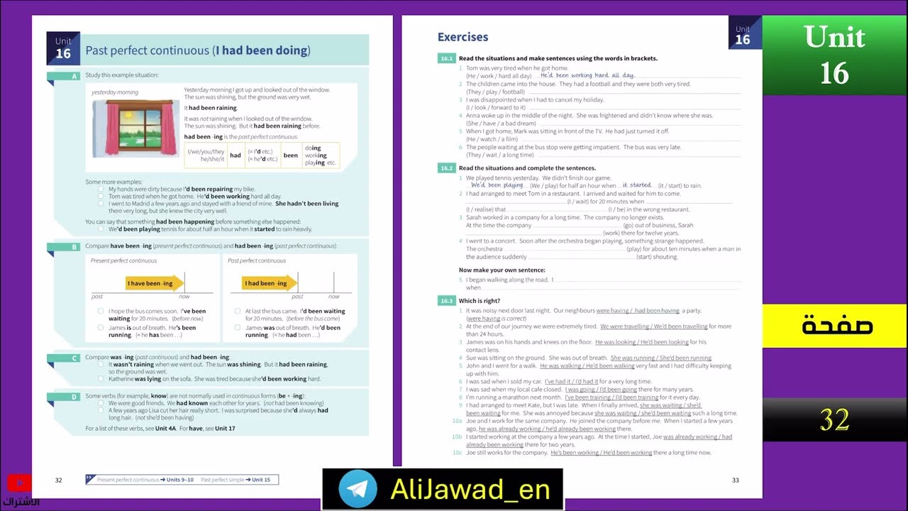 Unit 16 English Grammar in use past perfect continuous