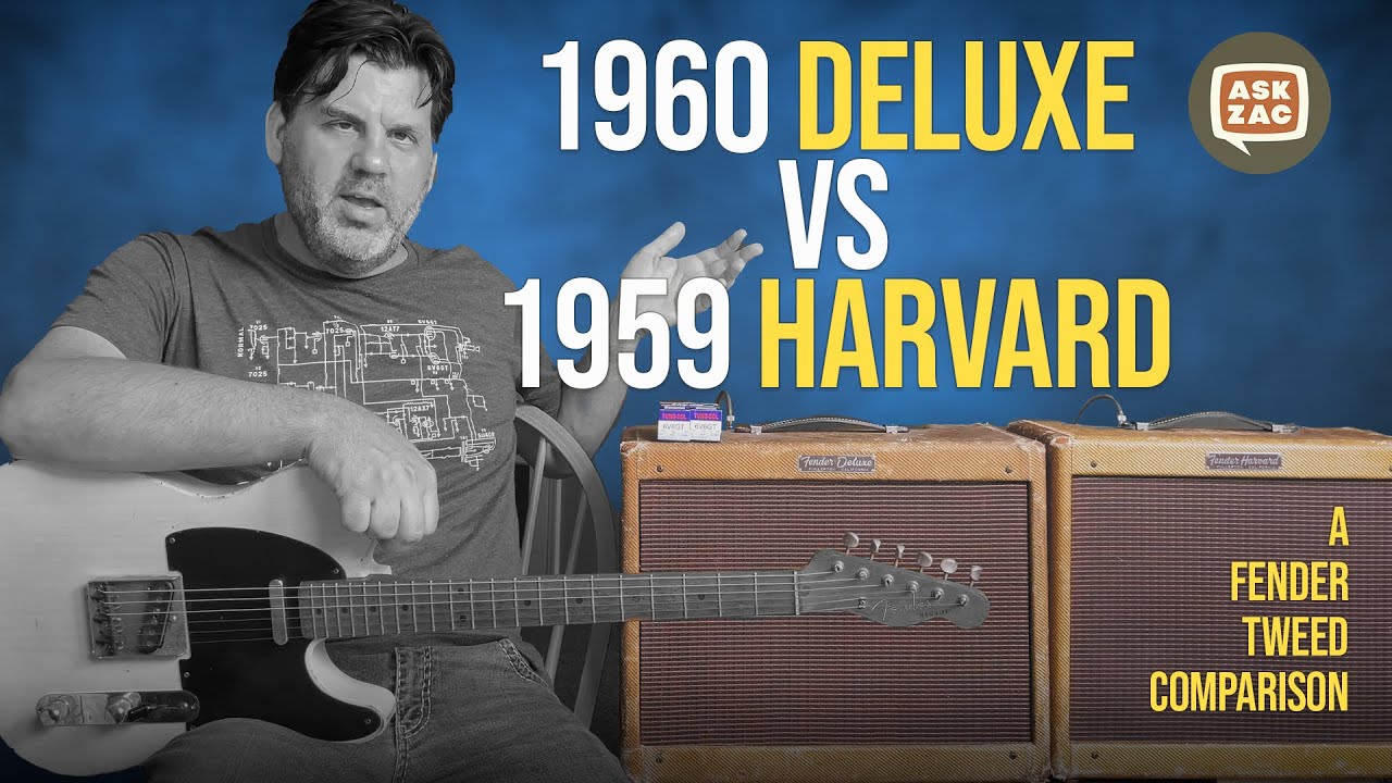 1960 Deluxe против 1959 Harvard — сравнение Fender Tweed — спросите Зака ​​90