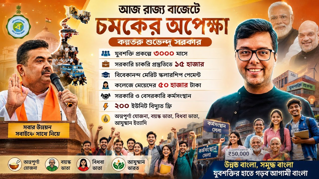 West Bengal Budget 2026: Yuva Shakti Form Fill: SVMCM Payment: Annapurna Yojana: Govt Jobs: Budget
