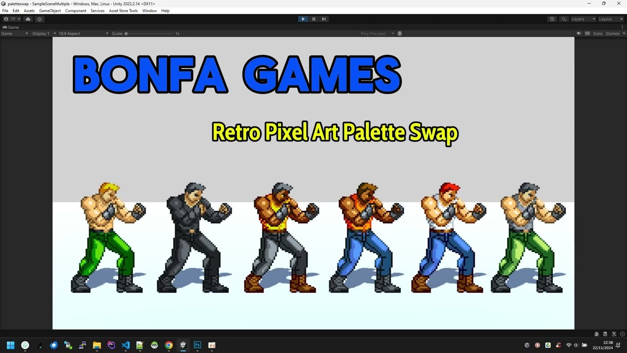 Palette Swap Retro Sprite Pixel Art - Multiple color sets for your characters - Unity Asset Store
