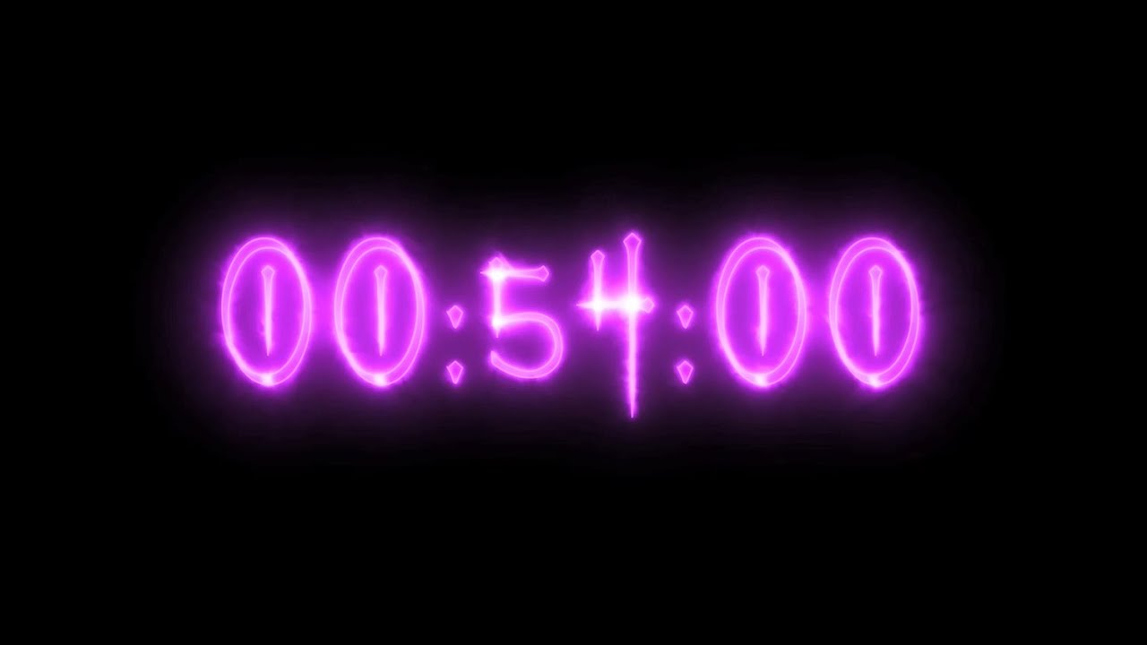 Purple vampire neon timer 54 minutes stopwatch