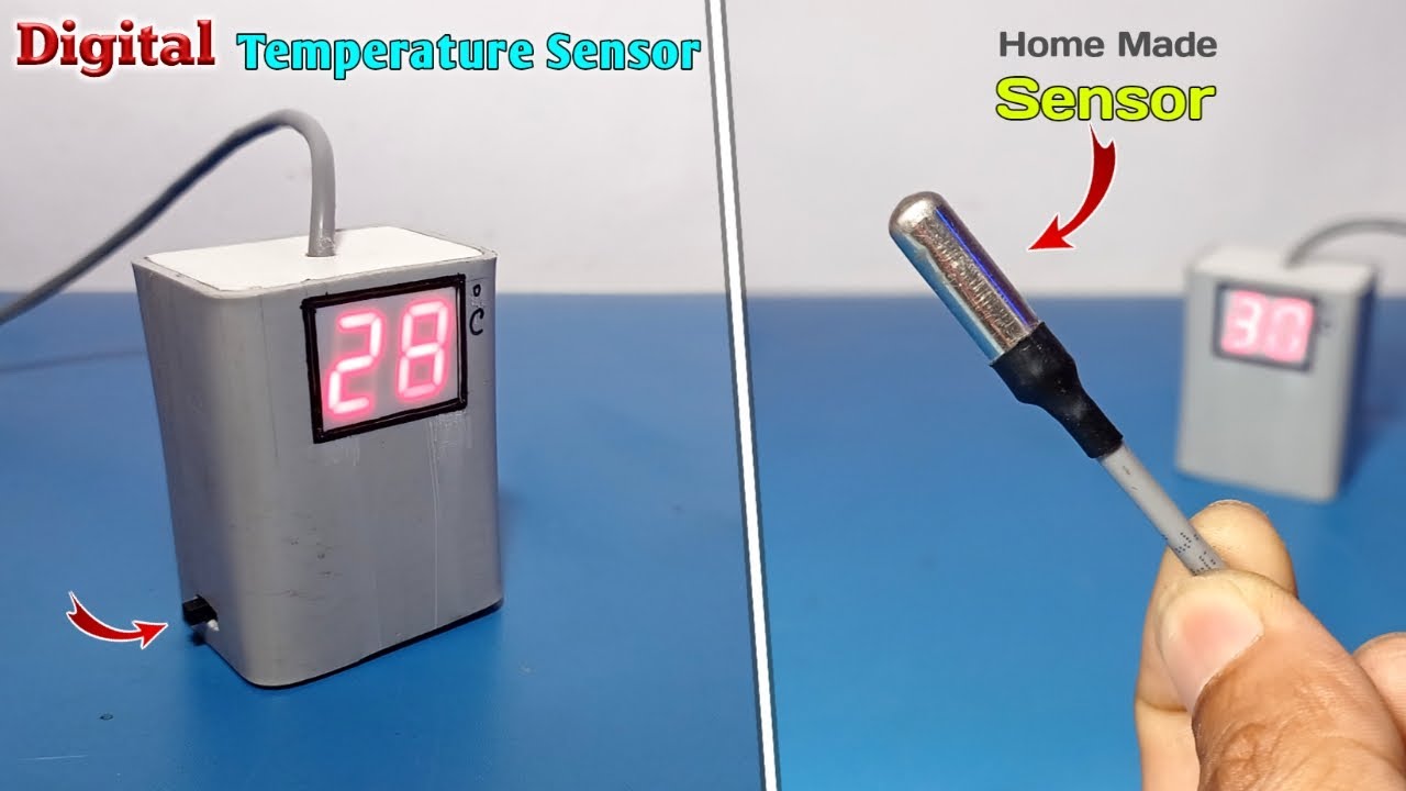 How to Make Digital Temperature Sensor at Home | Two Digit Temperature Sensor With 7 Segment Display