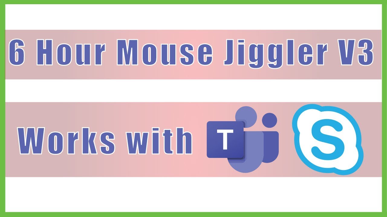 6 Hours Mouse Jiggler Version 3 - Keep  MS Teams GREEN ACTIVE - Keep Computer Awake