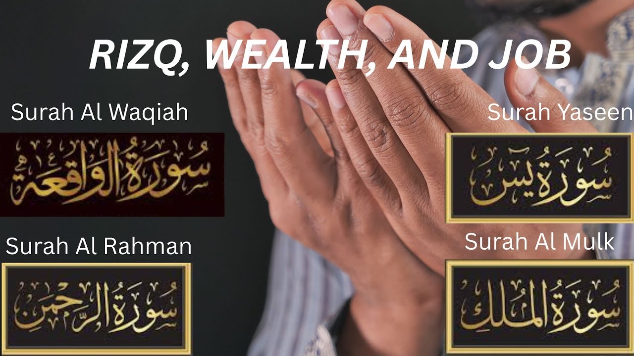 Surah for Rizq, money, job, wealth, and prosperity