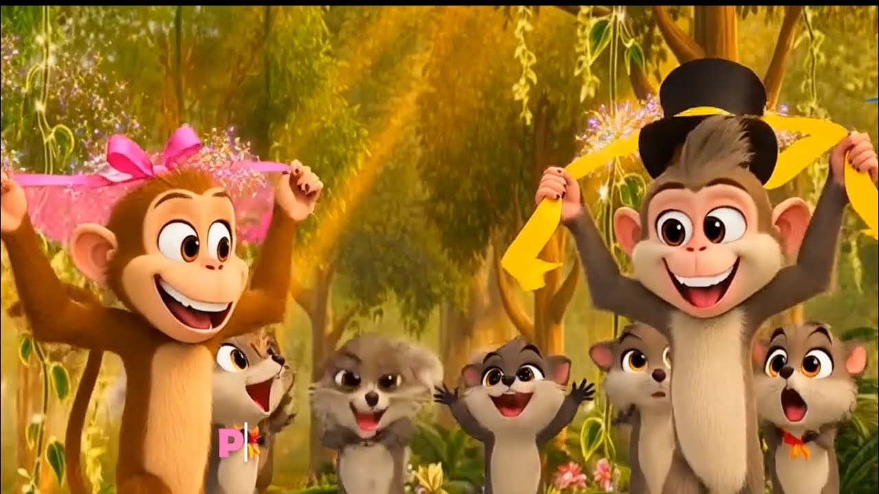 बंदर की शादी|Bandar Ki Shaadi 🐒🎵| Fun Hindi Kids Rhyme |WaTermelo Kids Rhymes#cartoon #kidsrhymes 