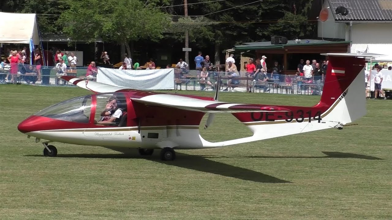 *WAVING PILOT* Brditschka HB23/2400 takeoff and landing at Airfield Ferlach | OE-9314