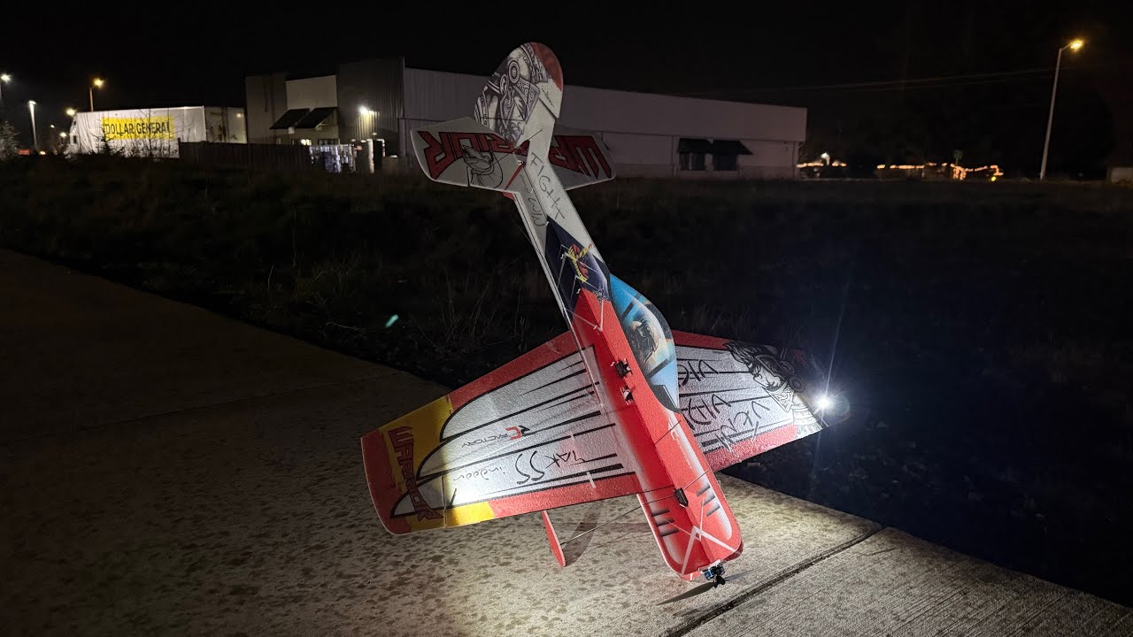Twisted Hobbys 34” Yak-55 Night Flying Paired With The Ultra Halo XX0