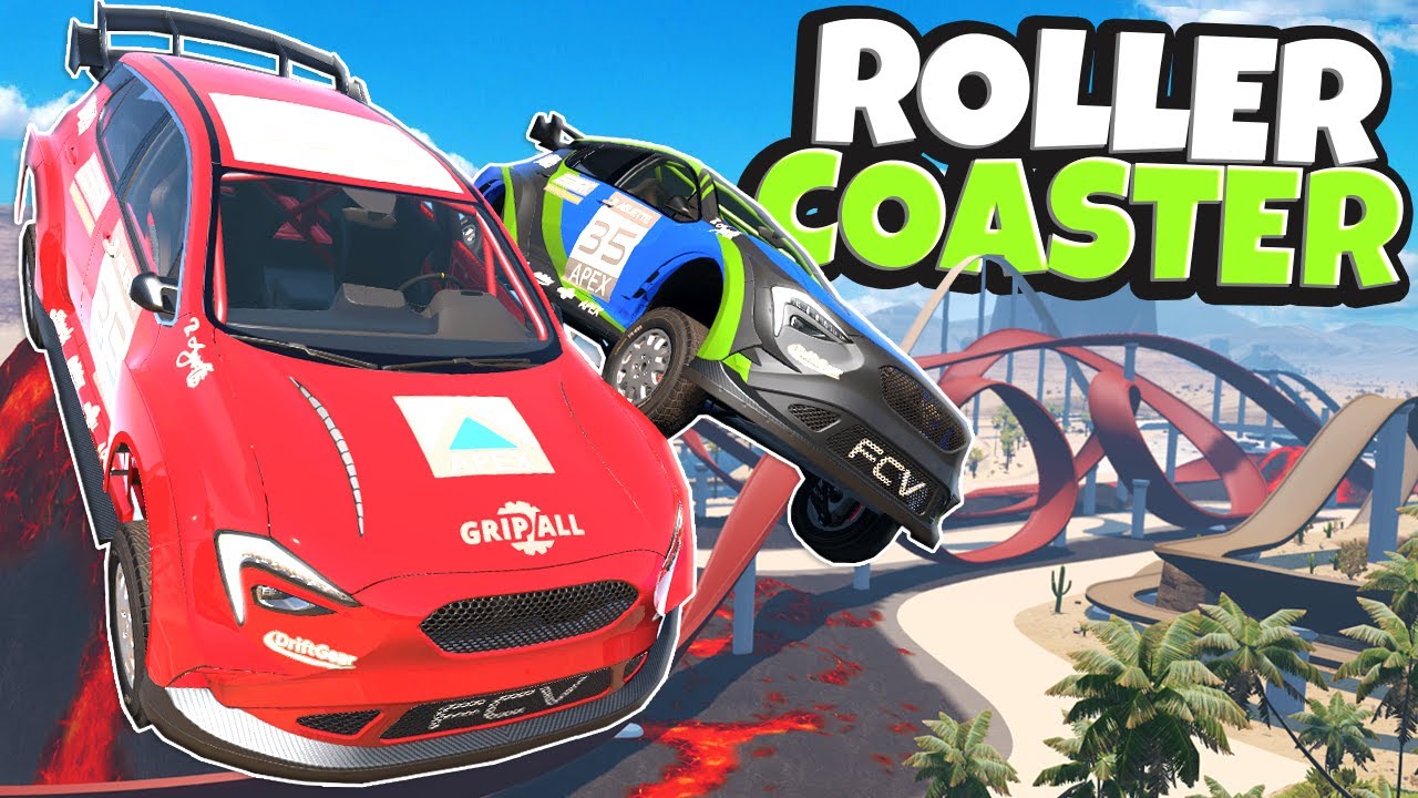We Crashed On ROLLER COASTERS in BeamNG Drive Mods?!