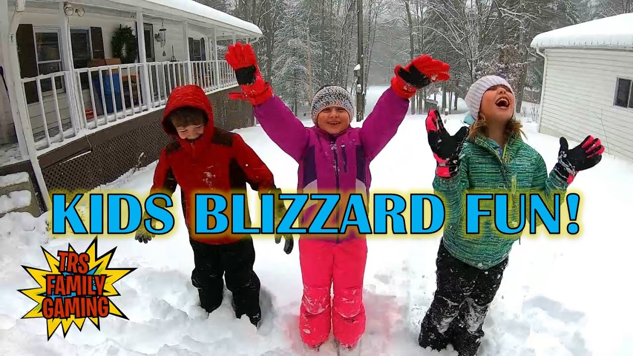 Kids Winter Blizzard FUN! Leo's FIRST TIME OUTSIDE!