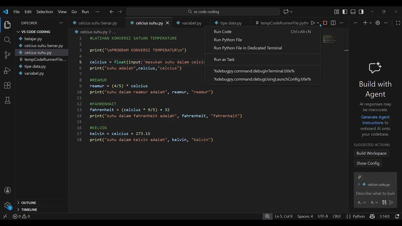18.moh. bayu dwi firmansyah TD 1.7 celcius suhu py   vs code coding   Visual Studio Code